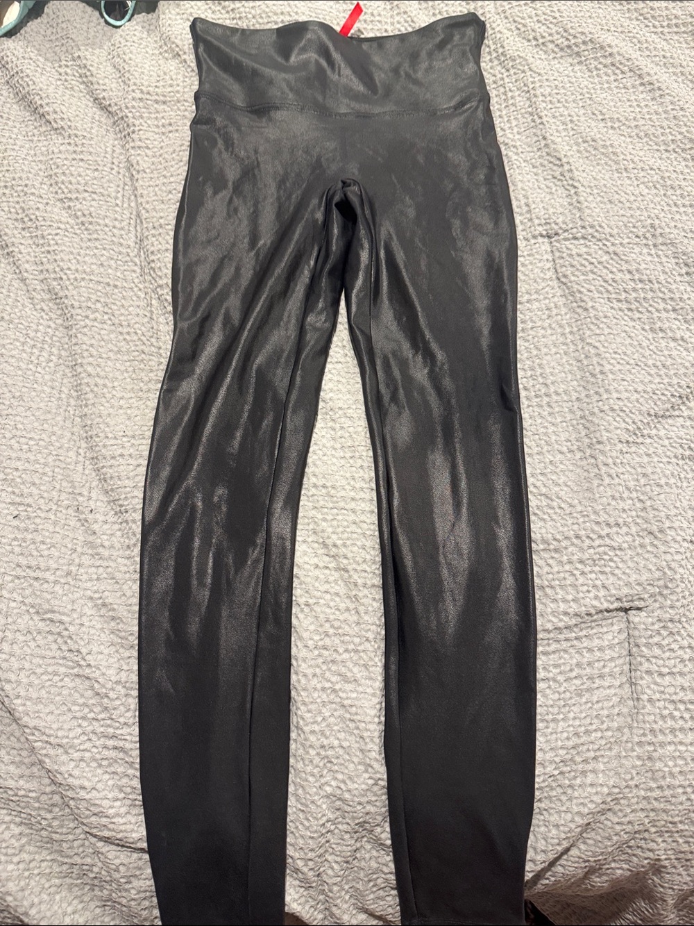 SPANX Black Shiny High-Waist Woman’s Leggings